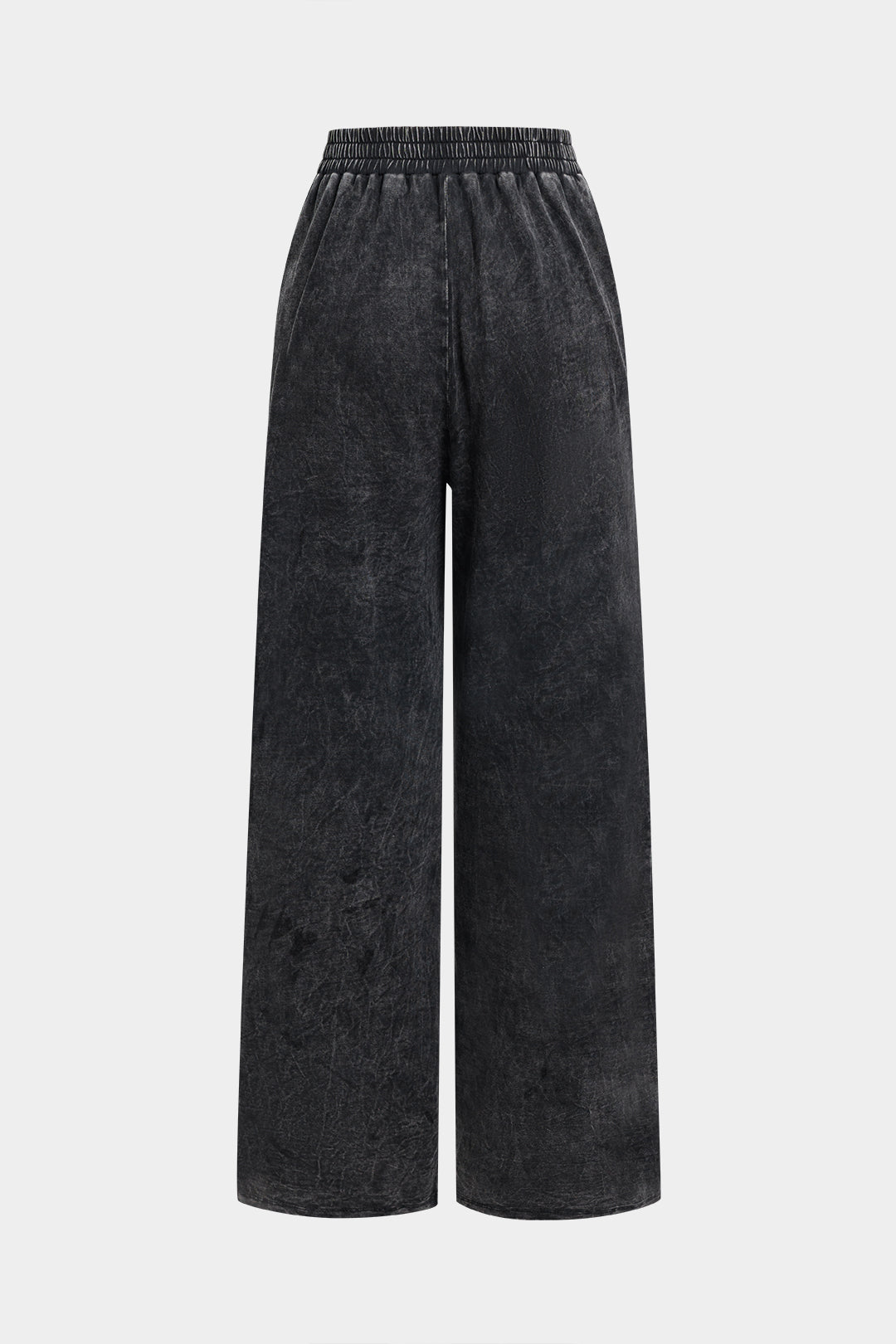 Washed Shirred Waistband Trousers