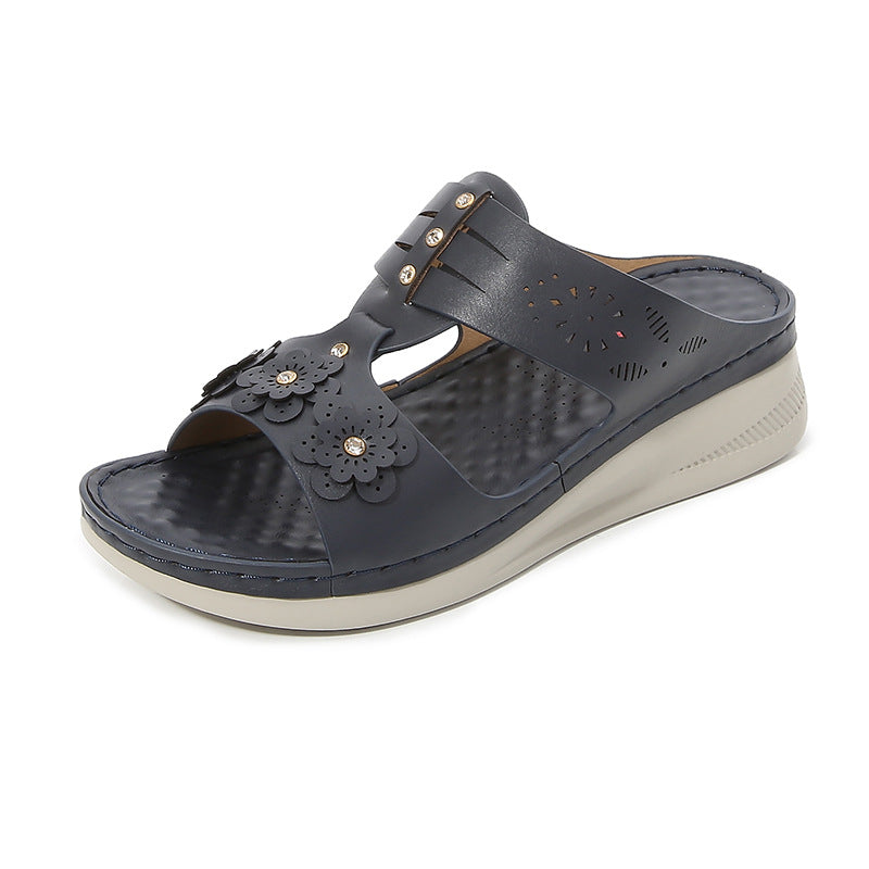 Rhinestone Flower Casua Light And Non-slip Sandals
