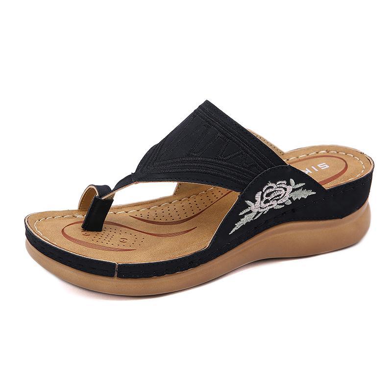 Women's Embroidery Wedge Sandals