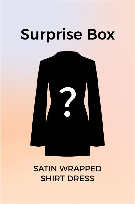 Surprise Box - Satin Wrapped Shirt Dress
