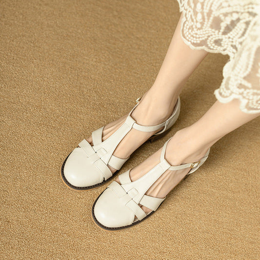 Women's Authentic Toe Box Roman Chunky Mid Sandals