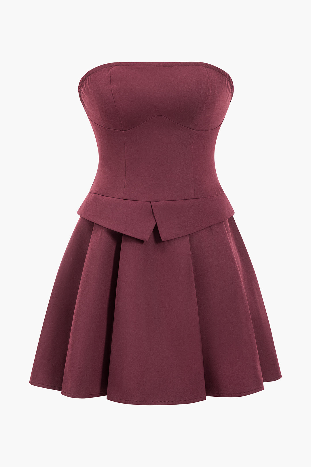 Strapless Sleeveless Mini Dress