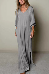 Women Casual V-neck Maxi Dress