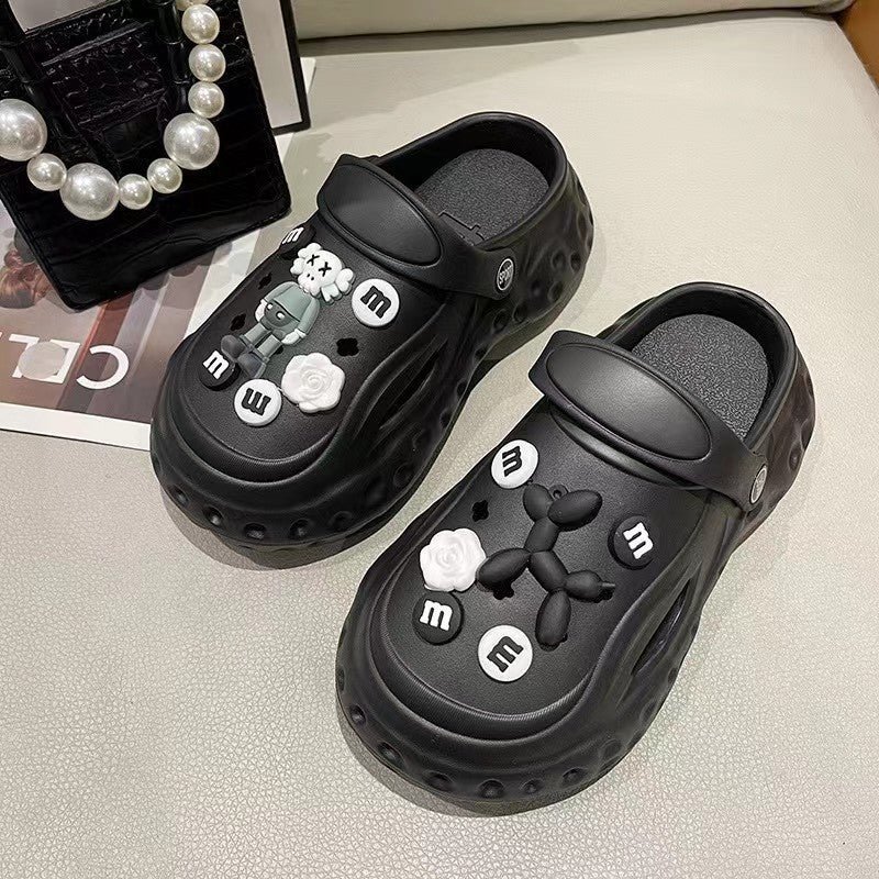 Women's Rhinestone Thick-soled Flip-flops Summer Outdoor Fashion Sandals