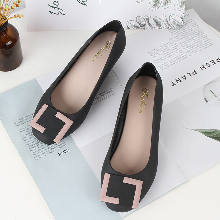 Women's Fashion Summer Wedge Round Toe Square Sandals