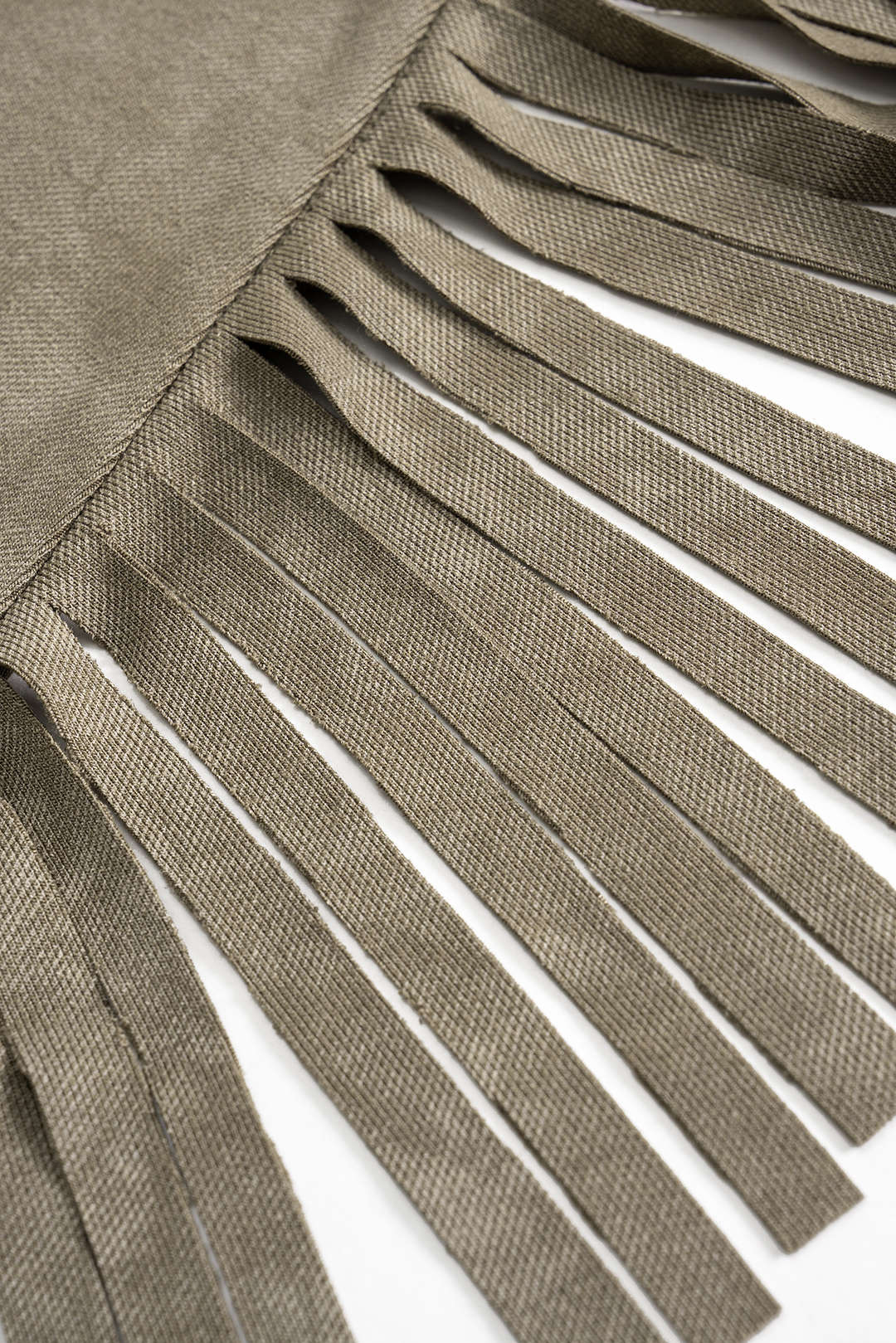 Square Neck Sleeveless Fringe Trim Mini Dress