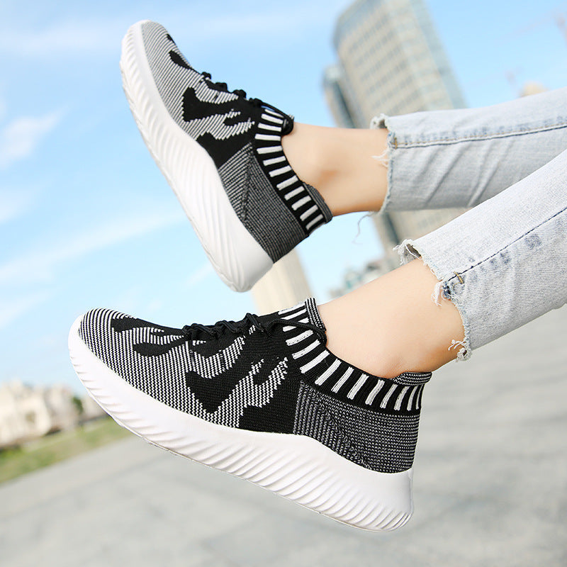 Comfortable Walking Memory Foam Lightweight Sports Shoes Slip On Sock Sneakers