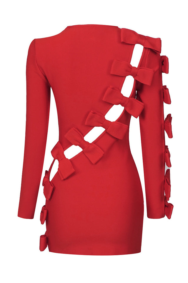 Adrien Hollow Out Bow Dress