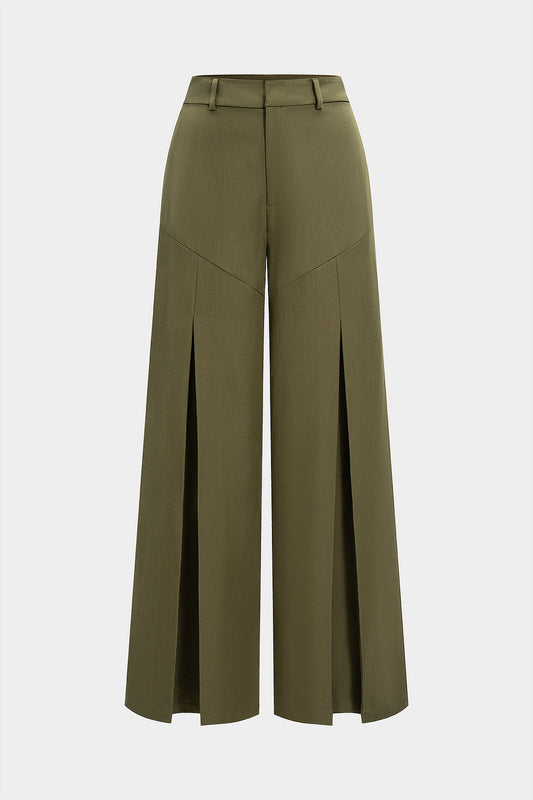Zipper Fake Pocket Trousers