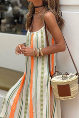 Bohemian Print Strap Dress