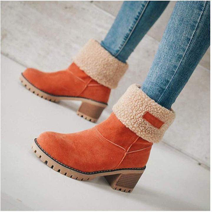 🔥Black Friday promotion🔥COSY Winter Premium Women Suede Snow Chunky Ankle Boots