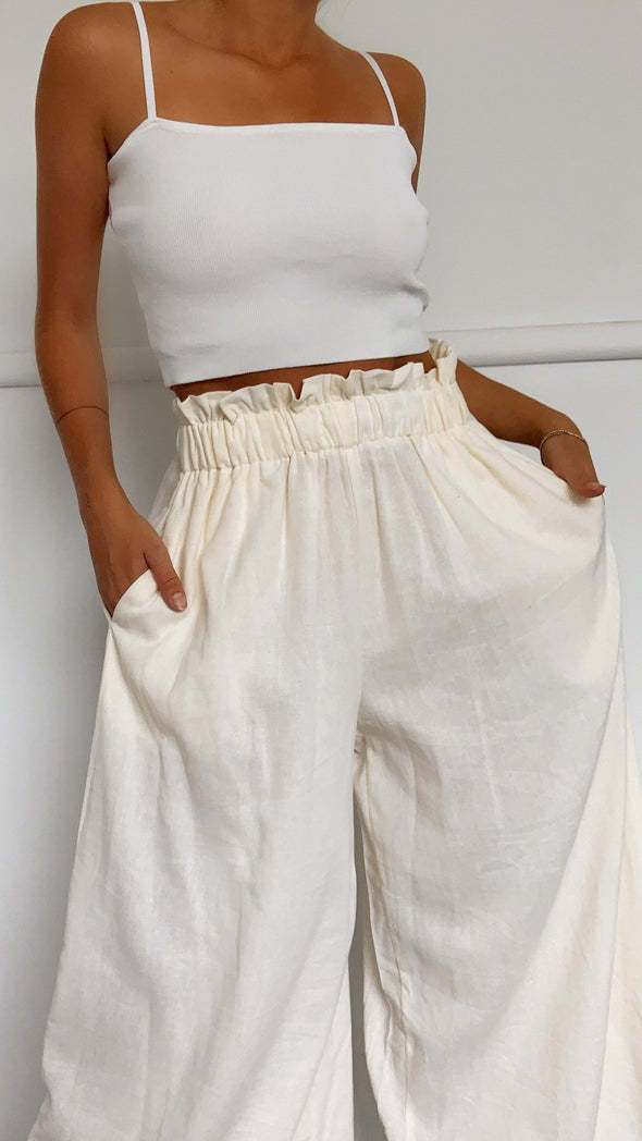 Summer High Waist Wide Leg Pants Loose Long Wide Leg Pants