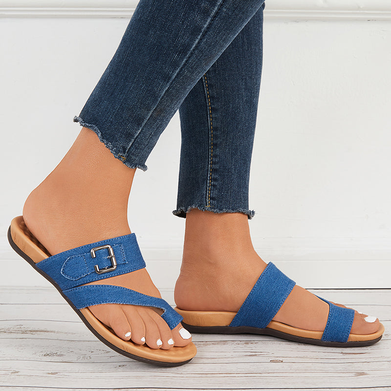 Flip Flop Slippers Open Toe Non-Slip Slides Flat Sandals