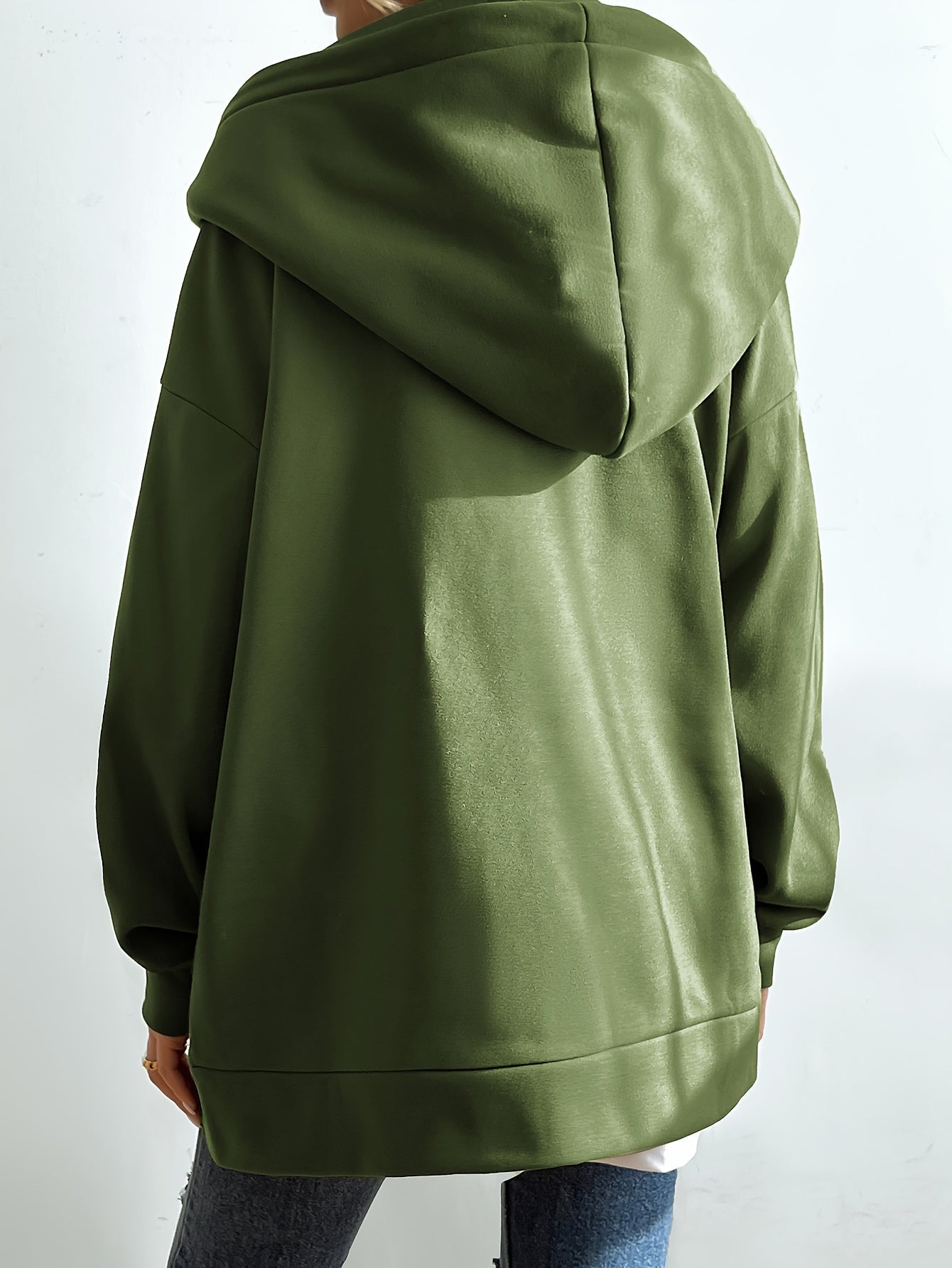 Solid Color Casual Sports Hooded Zipper Sweatshirs