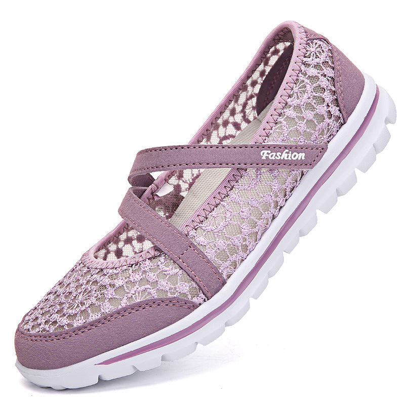 Lace Breathable Casual Flat Shoes