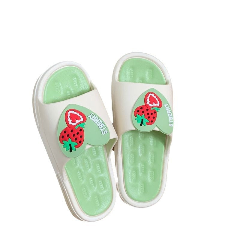 Women's & Men's Bottom Soft Cool Deodorant Bathroom Fruit Series Sandals