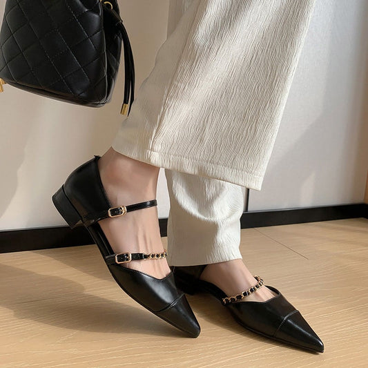 Janae Pointy Toe Block Heels Mary Jane Shoes
