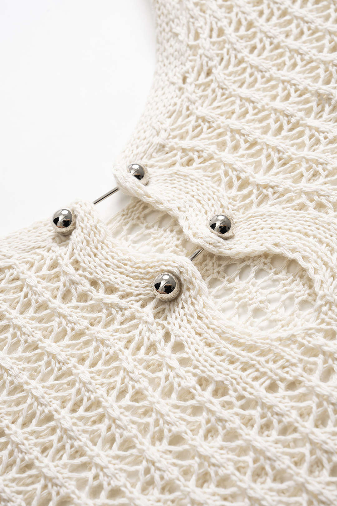 V-Neck Hollow Out Long-Sleeve Cover Up