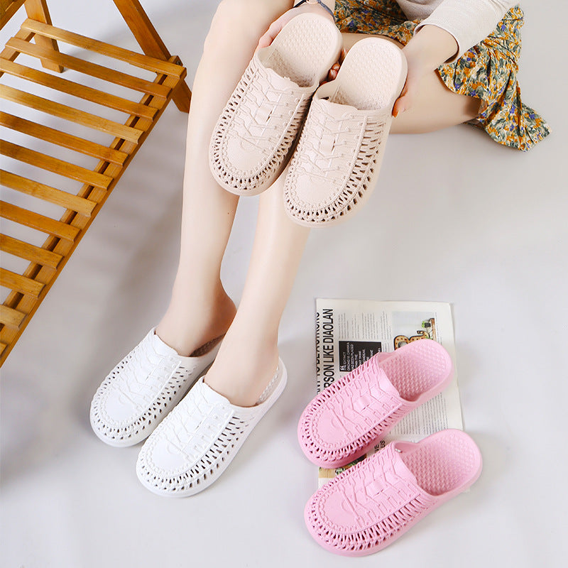 Women's Toe Cap Outdoor Hollow Beach Hole Slippers