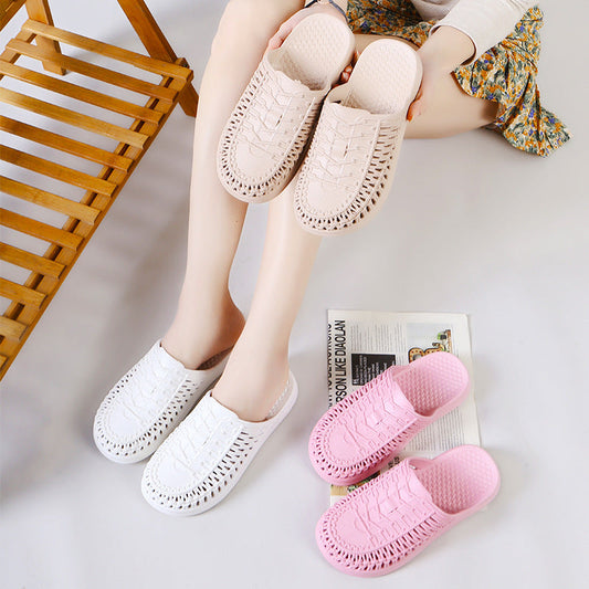 Women's Toe Cap Outdoor Hollow Beach Hole Slippers