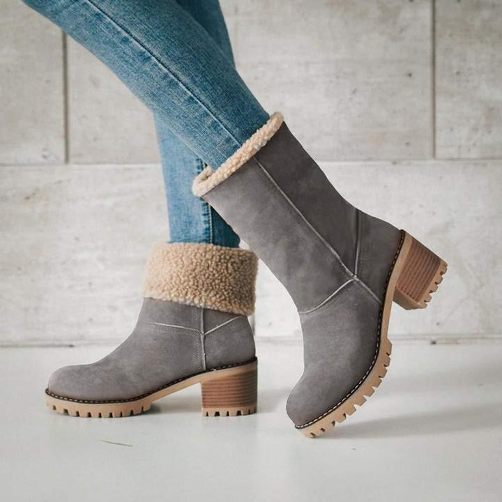 🔥Black Friday promotion🔥COSY Winter Premium Women Suede Snow Chunky Ankle Boots