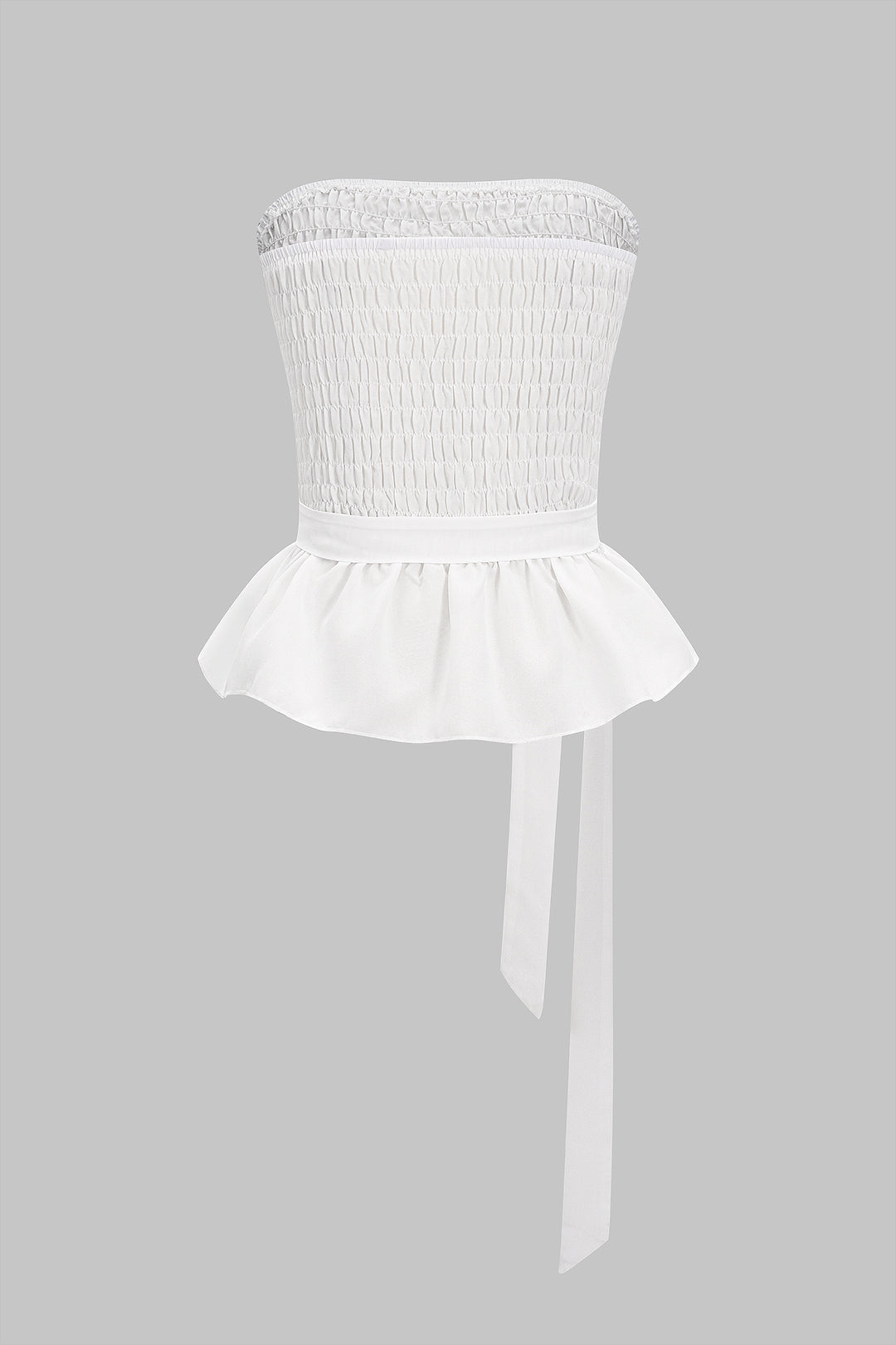 Strapless 3D Floral Tube Top