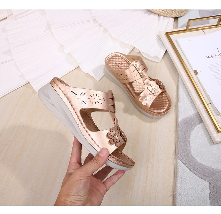 Rhinestone Flower Casua Light And Non-slip Sandals