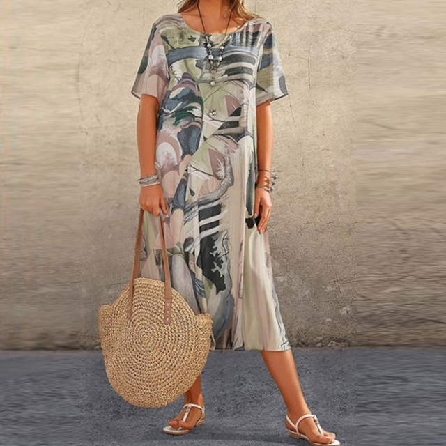 Abigailâ„?- Comfy Printed Dress