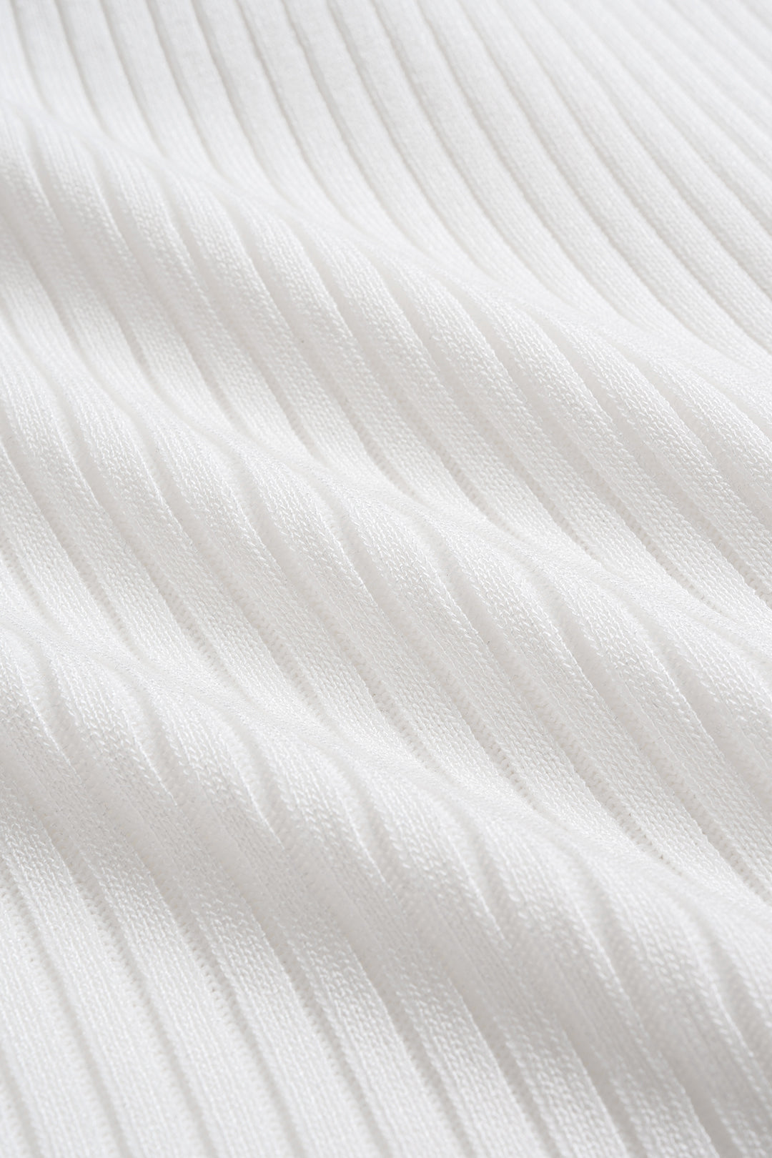 V-Neck Collar Texture Long-Sleeve Top