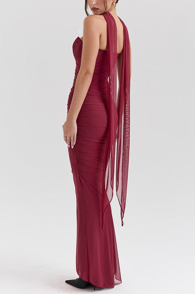 Hallie Corset With Neck Scarf + Skirt Set