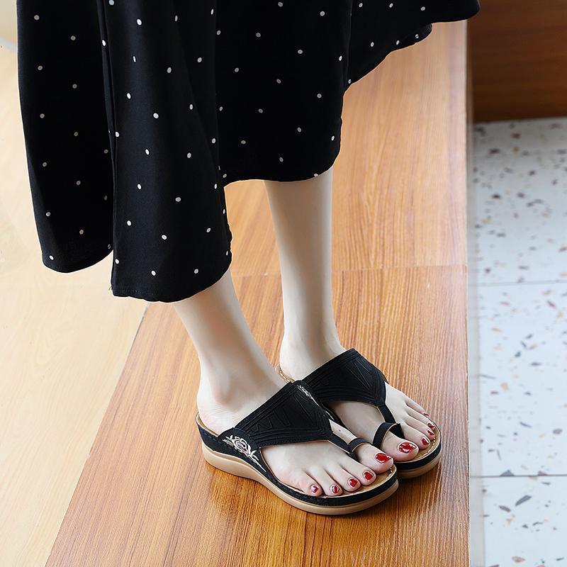 Women's Embroidery Wedge Sandals