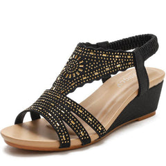 Women Wedges Sandals Bling High Heel Shoes