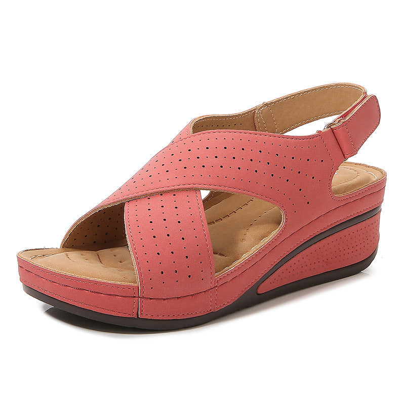 Versatile Retro Platform Velcro Beach Sandals