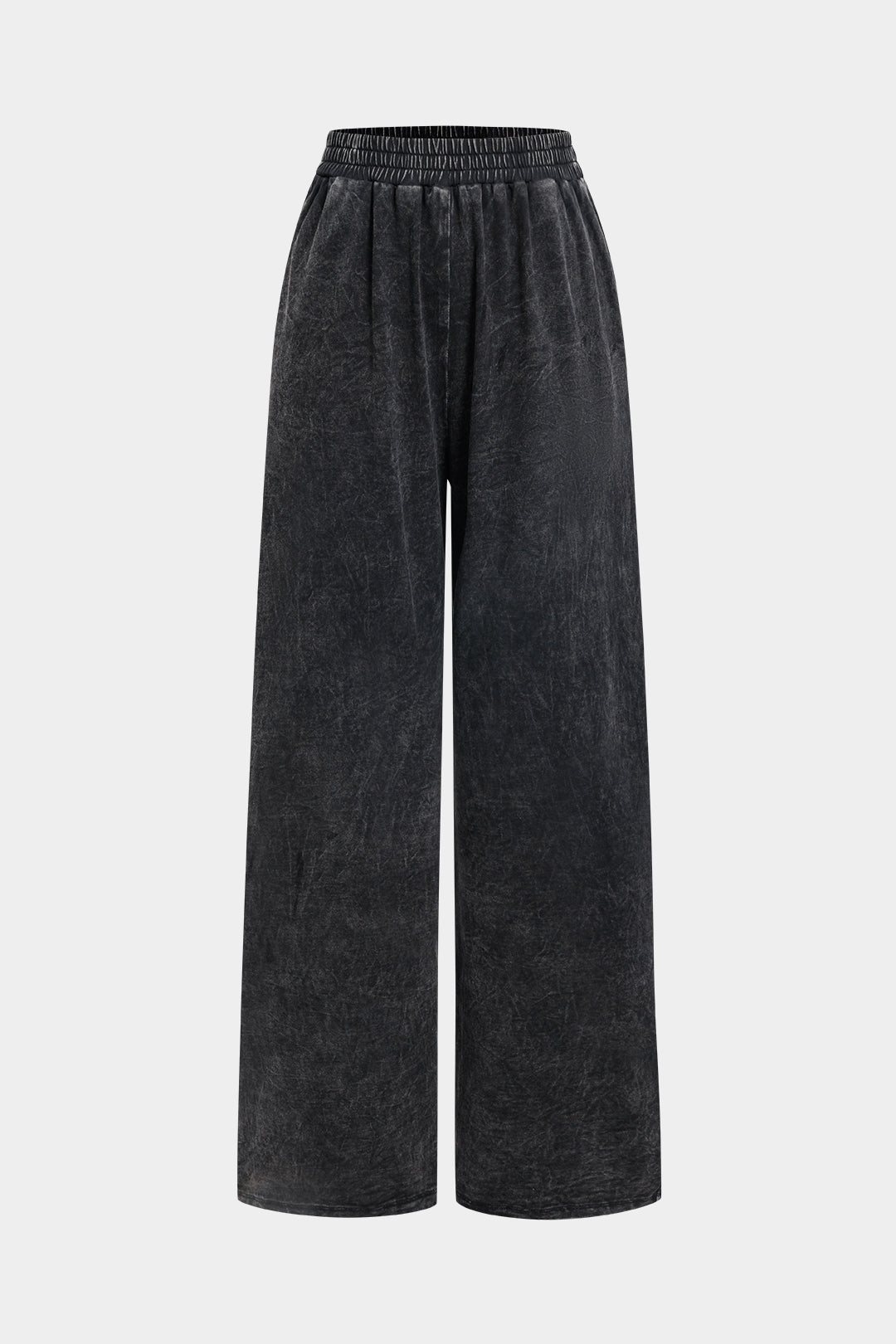 Washed Shirred Waistband Trousers