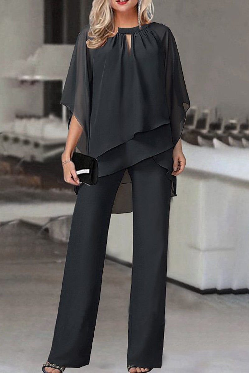 Solid Color Loose Casual Irregular Suit