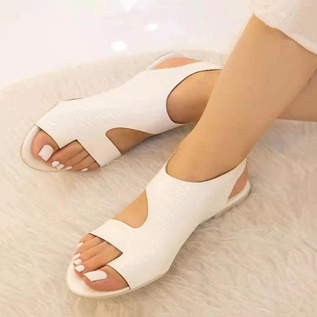 Women's Orthopedic Sandals - Plus Size Flat Heel Open Toe Walking Shoes