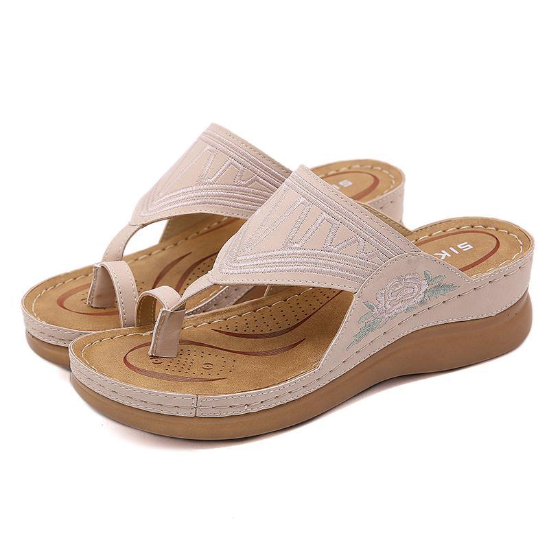 Women's Embroidery Wedge Sandals