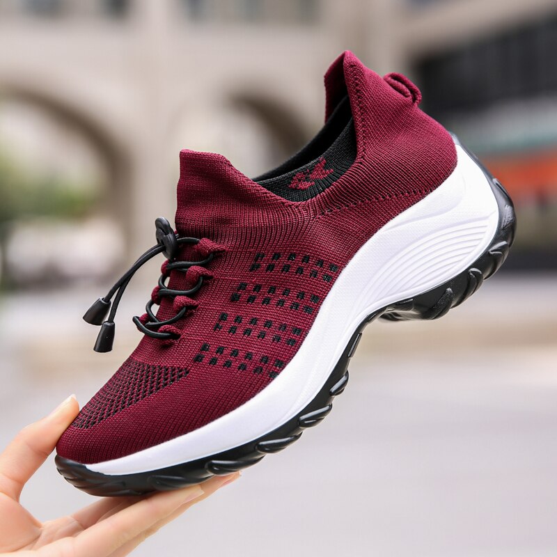 Breathable Mesh Tenis Ladies Shoes for Sock Sneakers