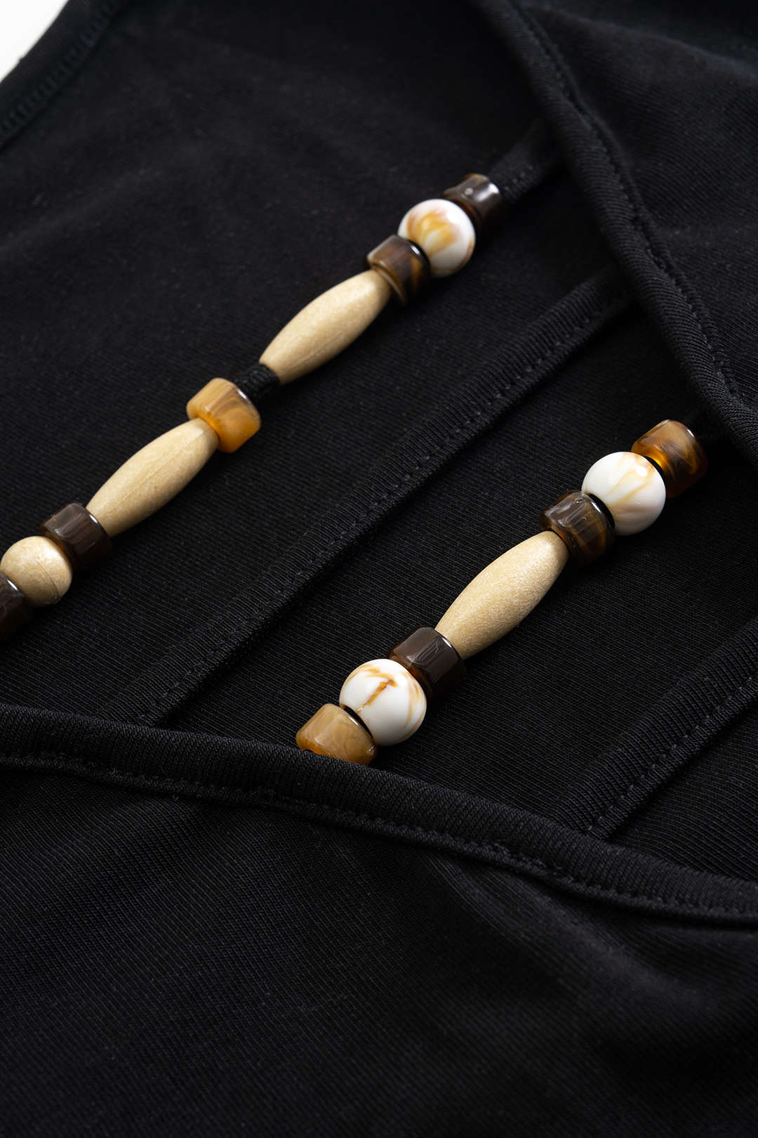 V-Neck Beaded Tank Top And Floral Print Trousers Set