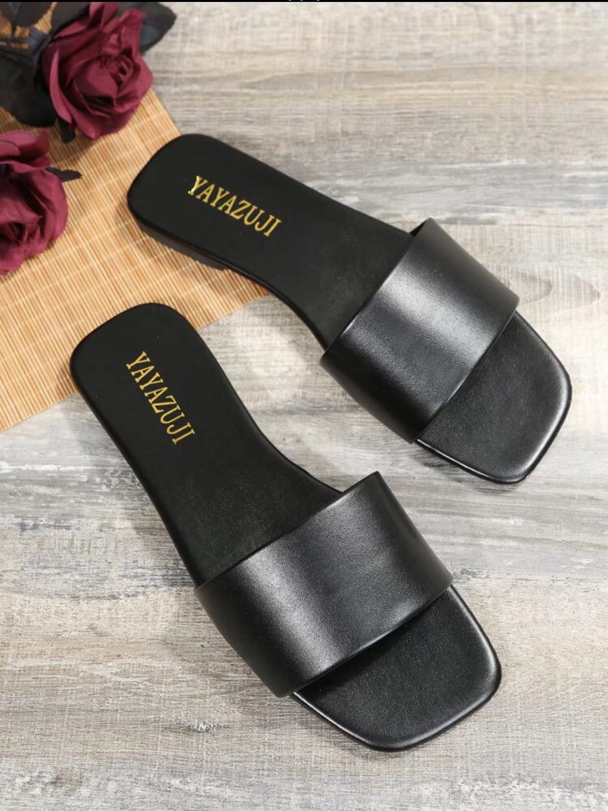 Women's Summer Plus Size Square Toe Flat Bottom Sandals