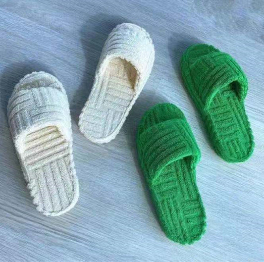 Women's Size Solid Color Low Flat Suede Sandals