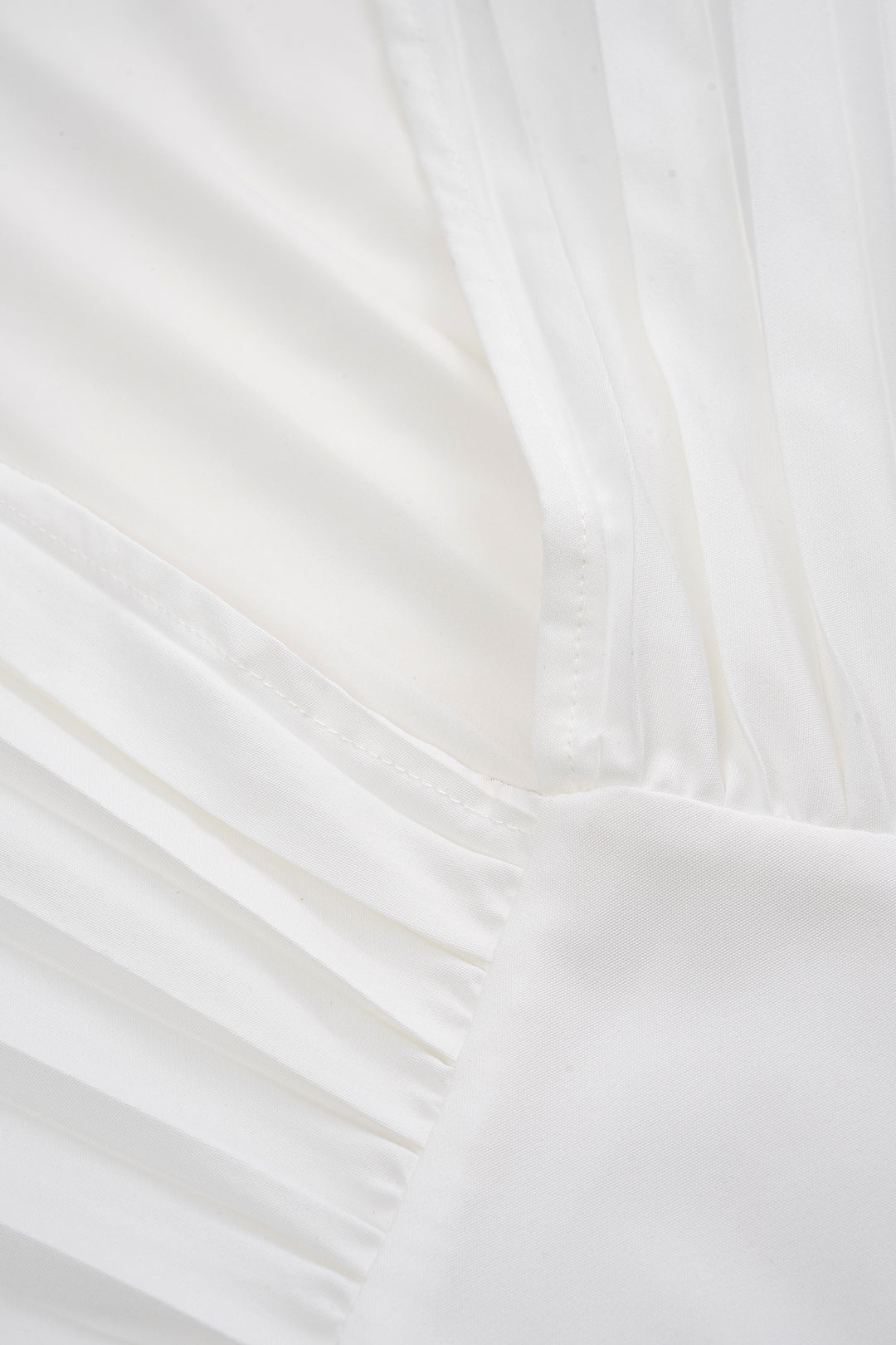 V-Neck Pleated Midi Dress