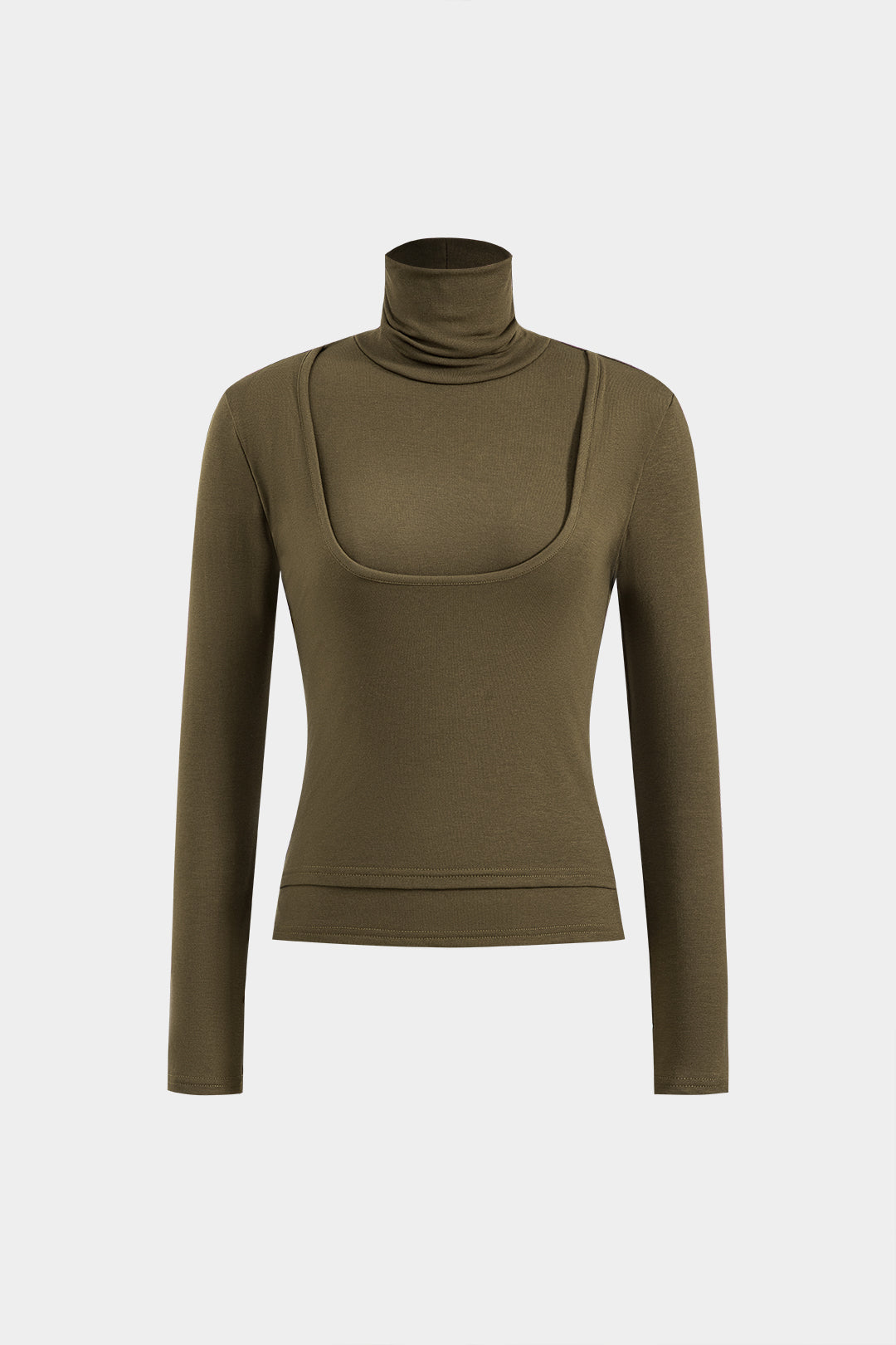 Turtleneck Long-Sleeve Top