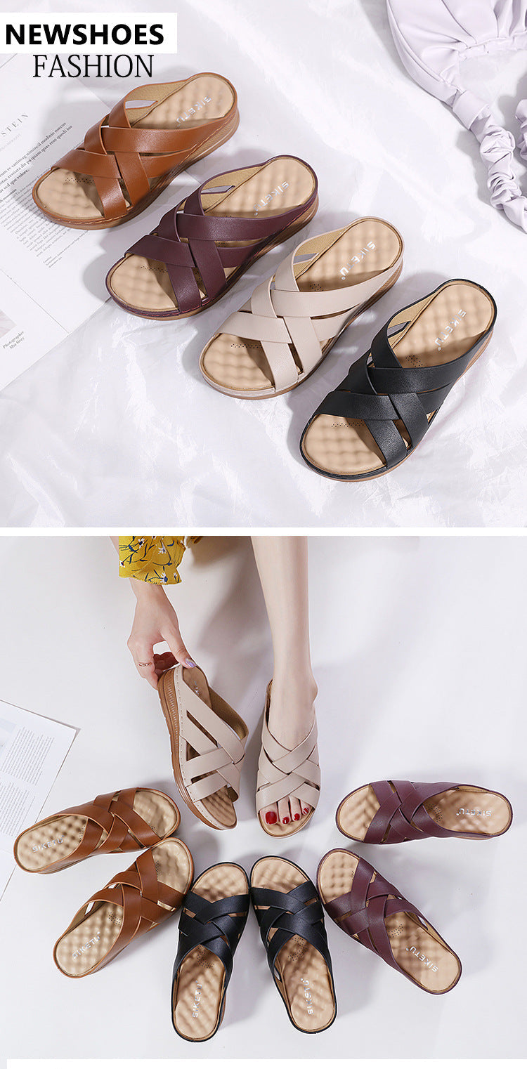 Casual Cross Wedge Stylish Sandals
