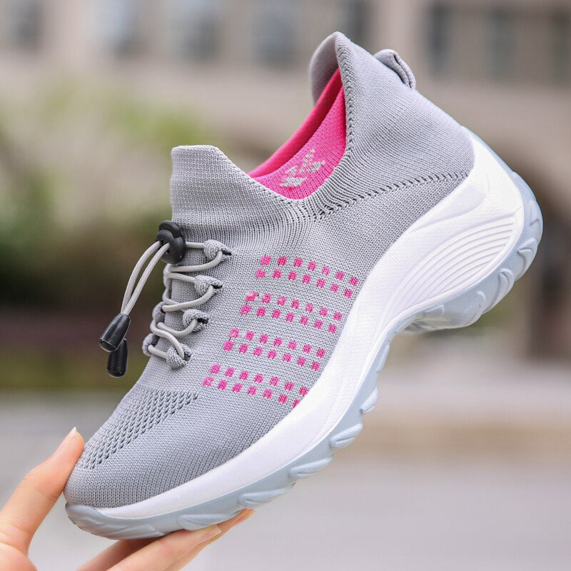 Breathable Mesh Tenis Ladies Shoes for Sock Sneakers