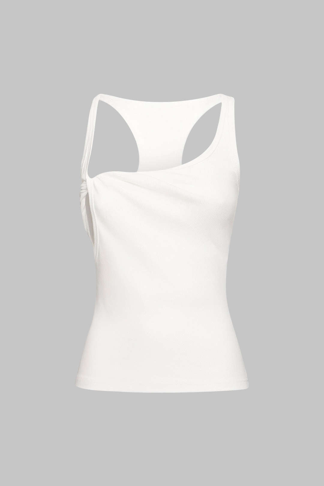 Twist Knot Asymmetrical Tank Top
