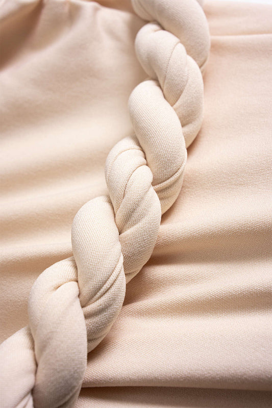 Twist Knot Strapless Sleeveless Mini Dress