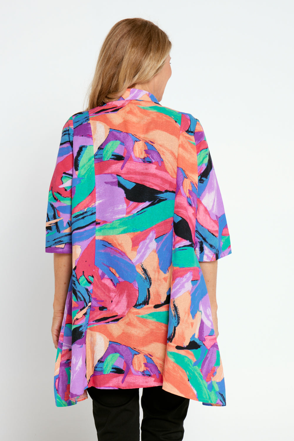 Granger Cotton Shirt - Rainbow Swirl