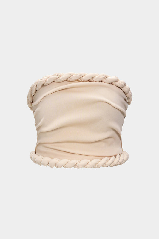 Twist Knot Strapless Tube Top