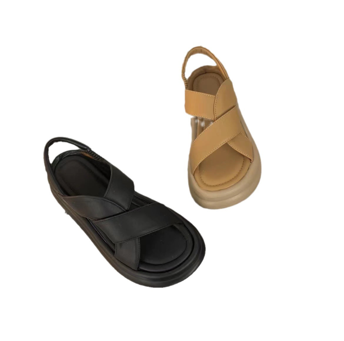 Women's Summer Fashion Round Toe Elastic Band Sandals